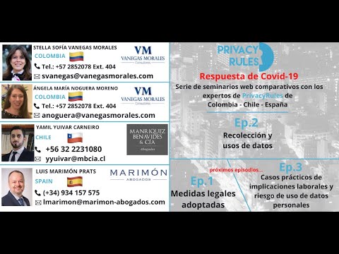 (Ep. 2) Respuesta de Covid-19 Serie de seminarios web comparativos con los expertos de PrivacyRules