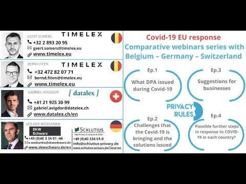 PrivacyRules webinar on the EU response to Covid-19 (Ep.1): What EU DPAs issued on Covid-19?