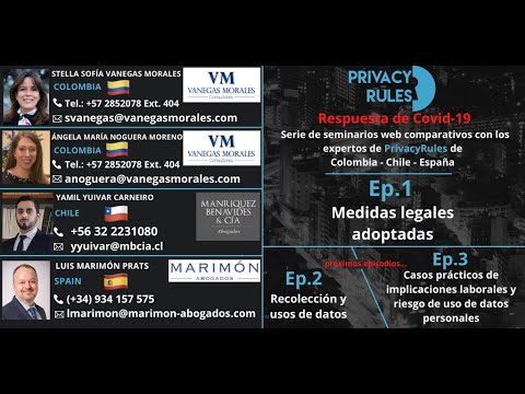 Respuesta de Covid-19  Serie de seminarios web comparativos con los expertos de PrivacyRules